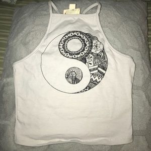 Pacsun ying yang crop top